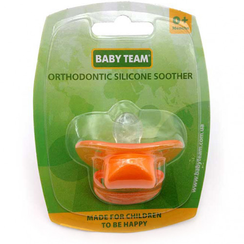 Пустышка силиконовая ортодонтическая Baby Team 1 шт 0+ (3001)