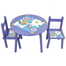 Стол и 2 стула Tilly 2407-101 (W02-883(H916) Цветы круглый
