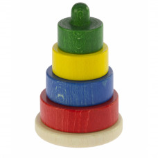 Пирамидка деревянная Nic Разноцветная (NIC2312)
