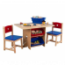 Детский стол с ящиками и двумя стульчиками KidKraft Star Table & Chair Set Синий (26912)
